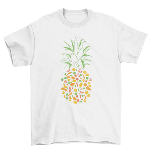 Pineapple made of fruits t-shirt