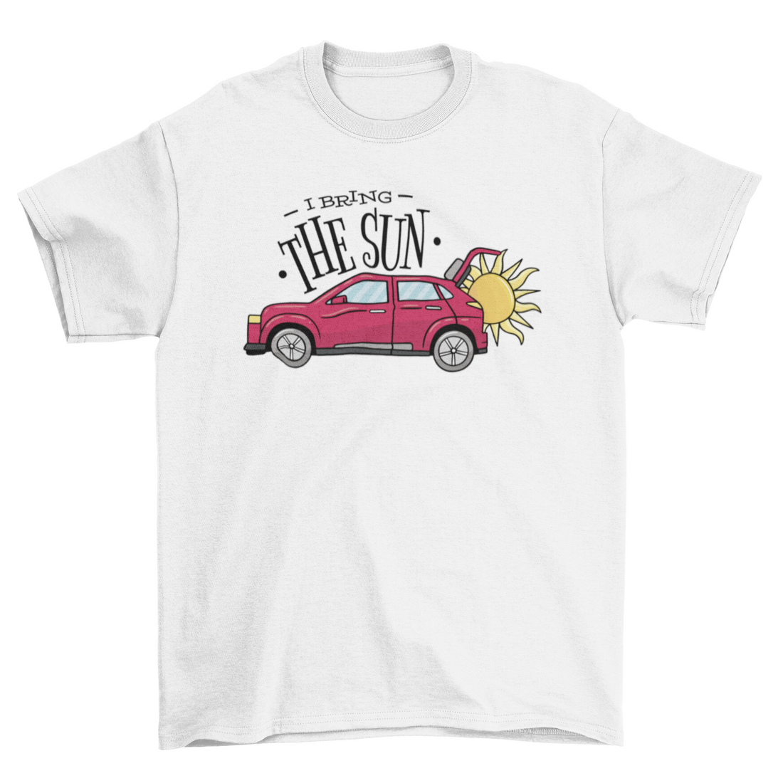 Sun in the trunk of car t-shirt