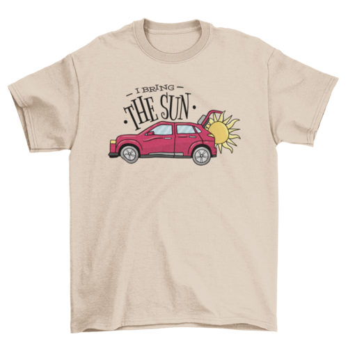 Sun in the trunk of car t-shirt