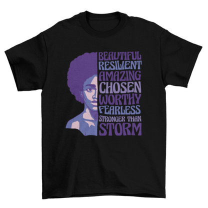 Motivational African American woman t-shirt