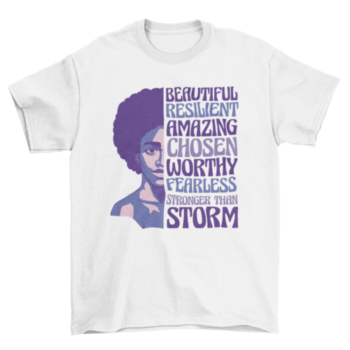 Motivational African American woman t-shirt