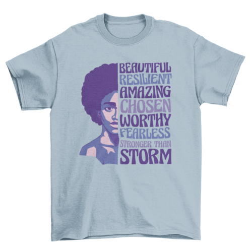 Motivational African American woman t-shirt