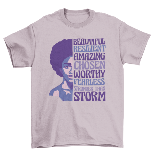 Motivational African American woman t-shirt