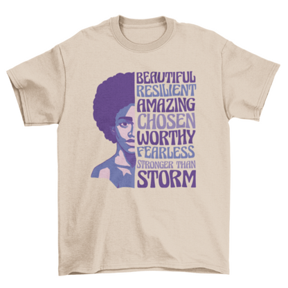 Motivational African American woman t-shirt