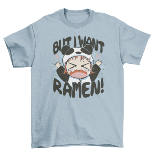 Maar ik wil een ramen kawaii anime t-shirt