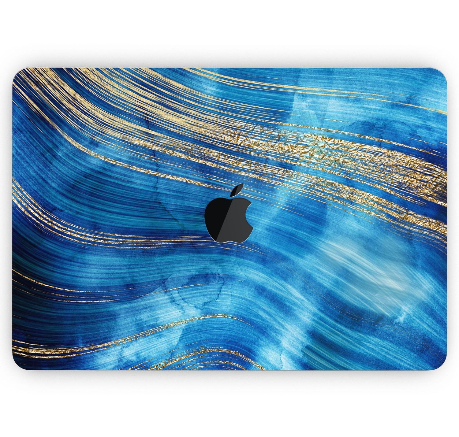 Vivid Agate Vein Slice Blue V1 - Skin Decal Wrap Kit Compatible with