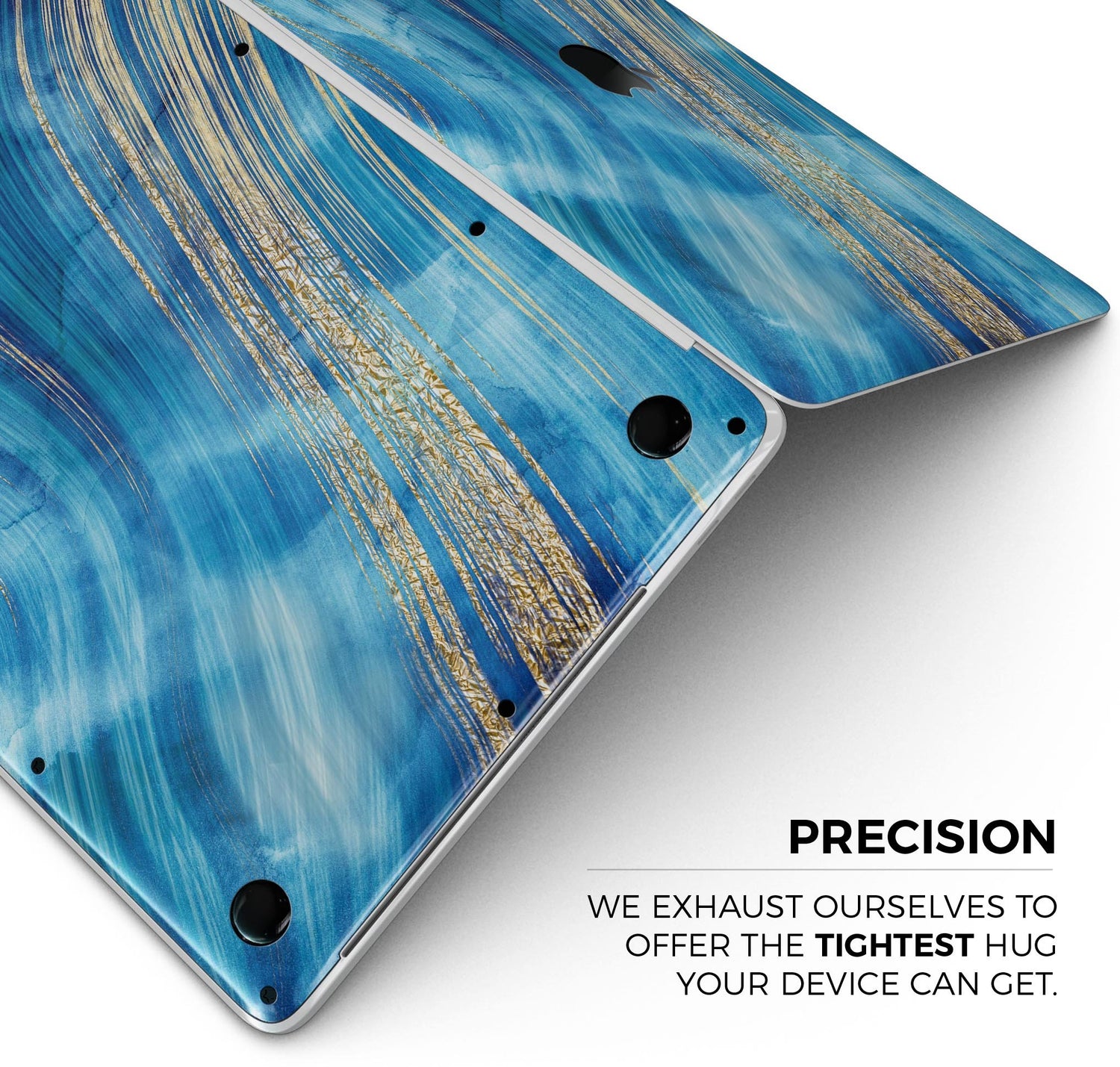 Vivid Agate Vein Slice Blue V1 - Skin Decal Wrap Kit Compatible with