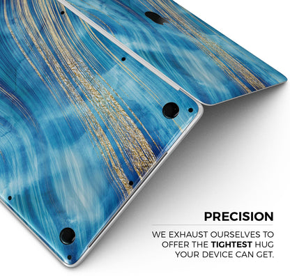 Vivid Agate Vein Slice Blue V1 - Skin Decal Wrap Kit Compatible with