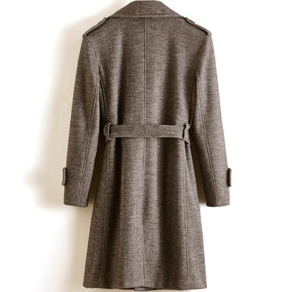 Double-breasted Woolen Coat Is Fashionable