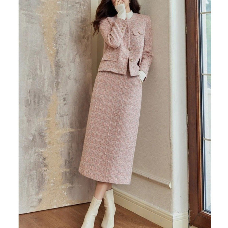 Coat Skirt Two-piece Set Classic Style