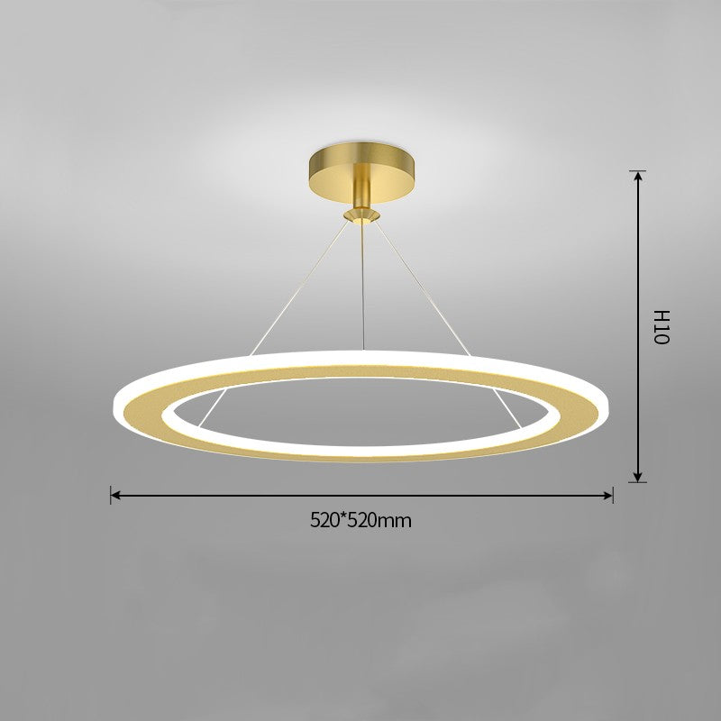 Simple Modern Circular Bedroom Study Chandelier