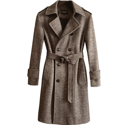 Double-breasted Woolen Coat Is Fashionable