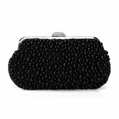 Beaded wedding bridal evening bags hollow fashion women clutch pearl