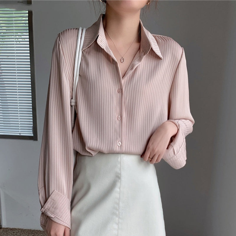 Vertical Striped Shirt Women&