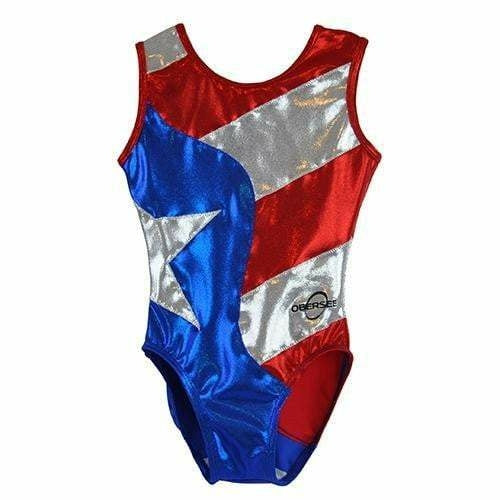 O3GL024 Obersee Girls Gymnastics Leotard One-Piece Athletic Activewear