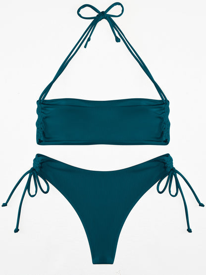 Bikini Solid Color Sexy Women&