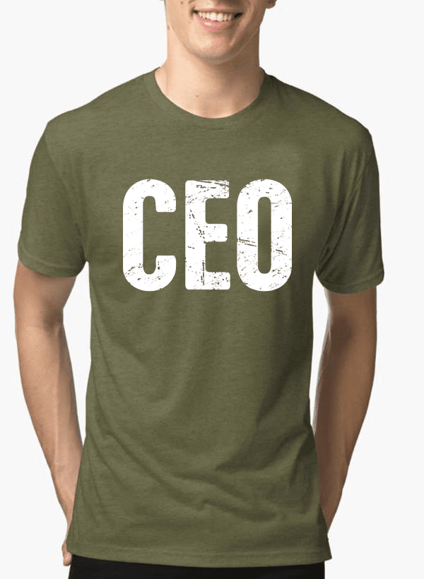 Gemeleerd T-shirt met CEO-halve mouwen 