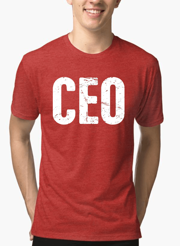 Gemeleerd T-shirt met CEO-halve mouwen 