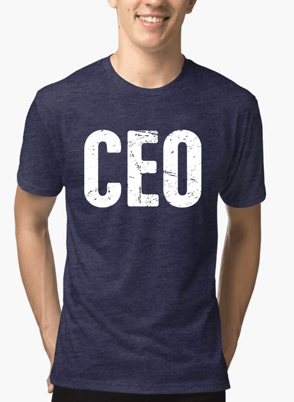 Gemeleerd T-shirt met CEO-halve mouwen 