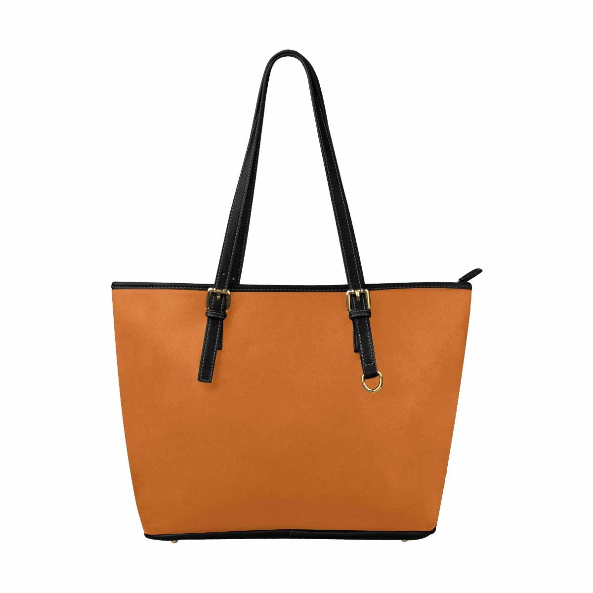 Large Leather Tote Shoulder Bag - Cinnamon Brown