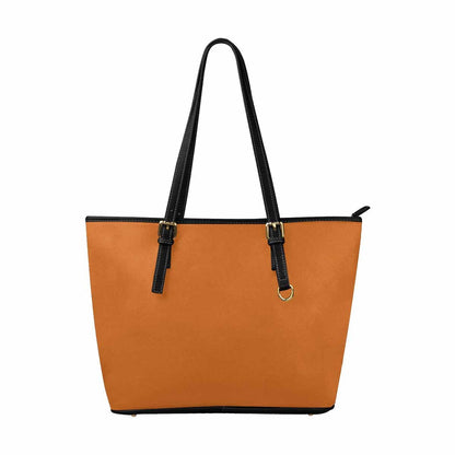 Large Leather Tote Shoulder Bag - Cinnamon Brown