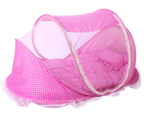 Opvouwbaar babybednet met kussennet, set van 2 stuks