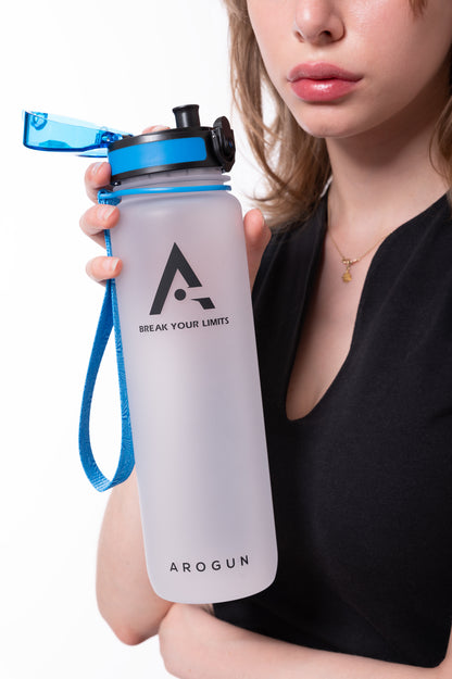 1L Sports Water Bottle with time marker and motivation