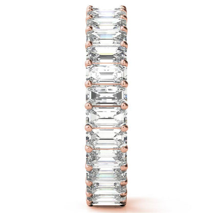 Rose Gold Moissanite Emerald Shape Band – LR00118