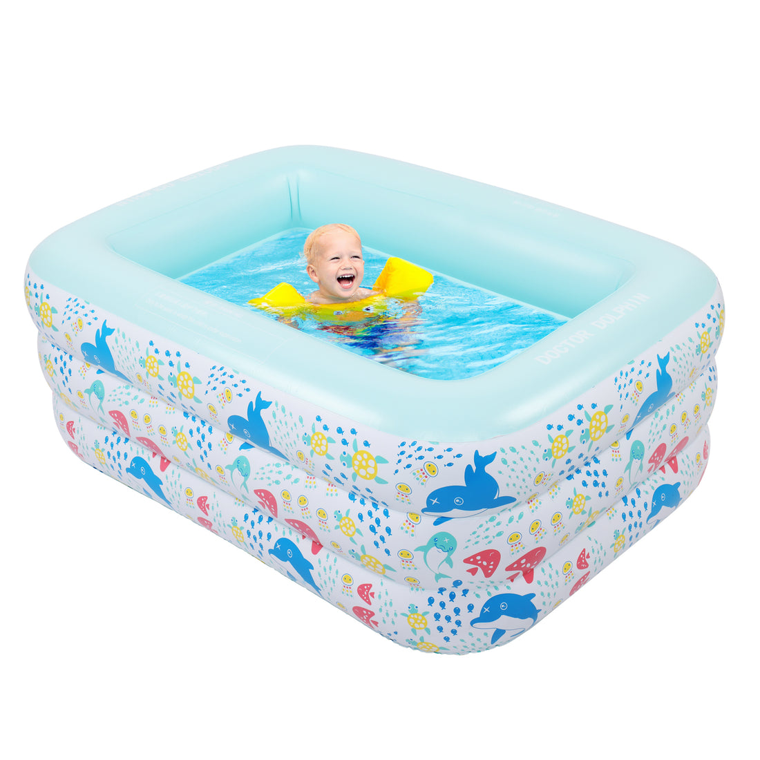 59&quot; X 43.3&quot; X 23.6&quot; Inflatable Swim Pool for Kids