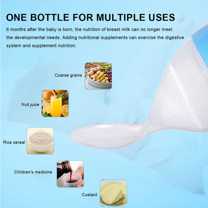 90ML Safe Newborn Baby Feeding Bottle Silicone Feeding Spoon Bottle