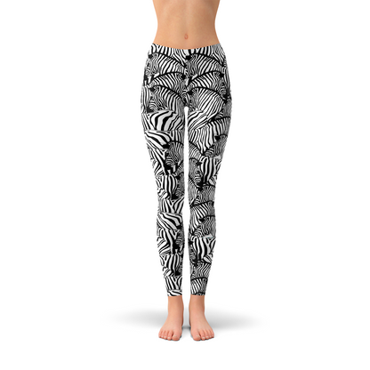 Womens Zebra Stripes Leggings