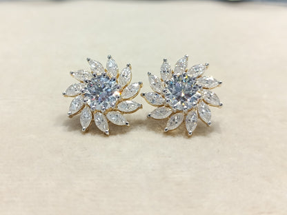 Moissanite Round &amp; Marquise Shape Earring – WE0019