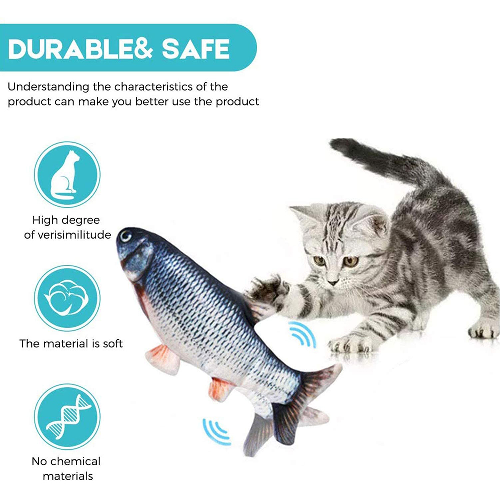 Electronic Floppy Fish Cat Toy Moving Fish Toy for Cats