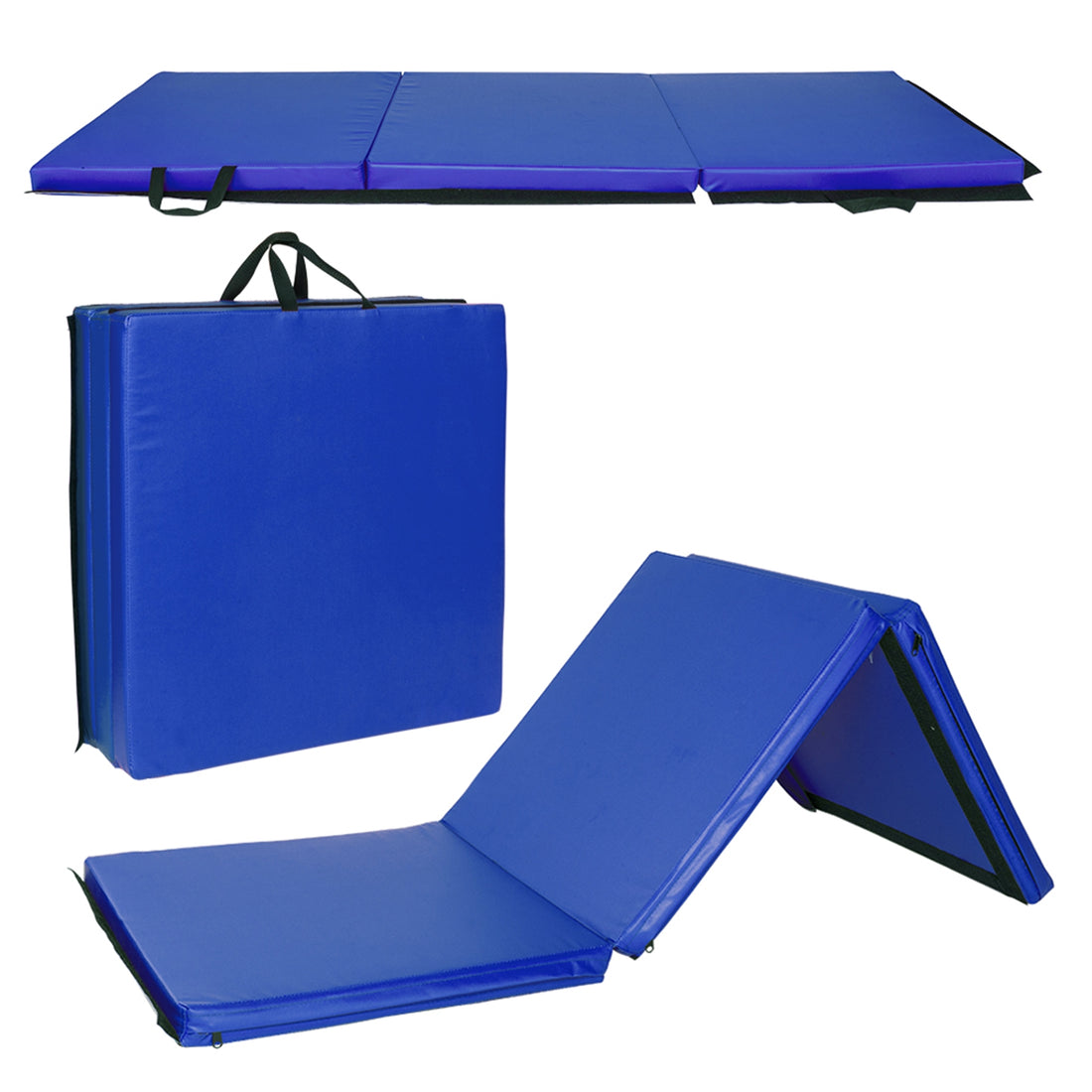 55&quot;x24&quot;x1.2&quot; Tri-fold Gymnastics Yoga Mat with Hand Buckle