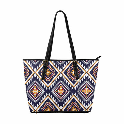 Large Leather Tote Shoulder Bag -  Multicolor illustration