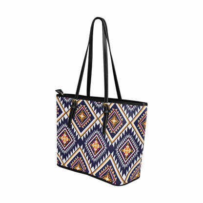 Large Leather Tote Shoulder Bag -  Multicolor illustration