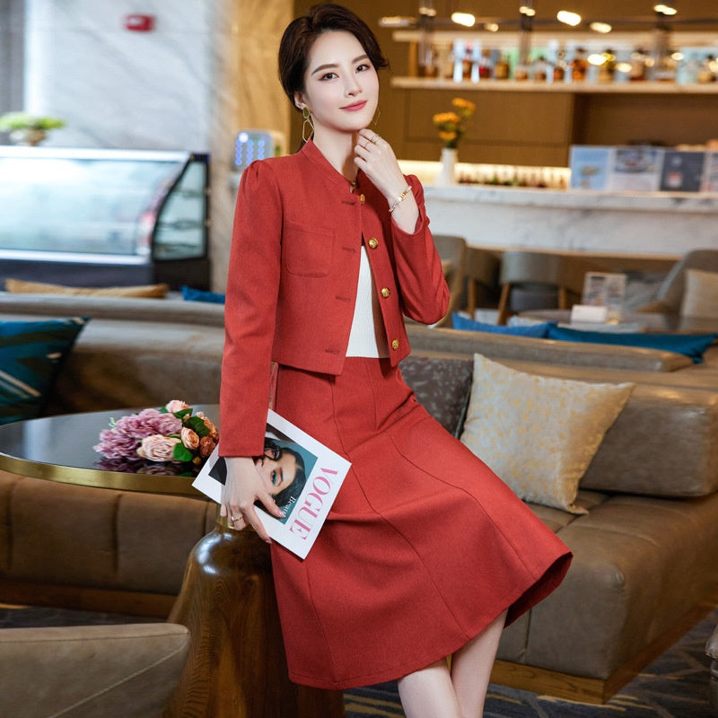 Suit Suit Temperament Goddess Style Chic Suit Skirt Two-piece Suit