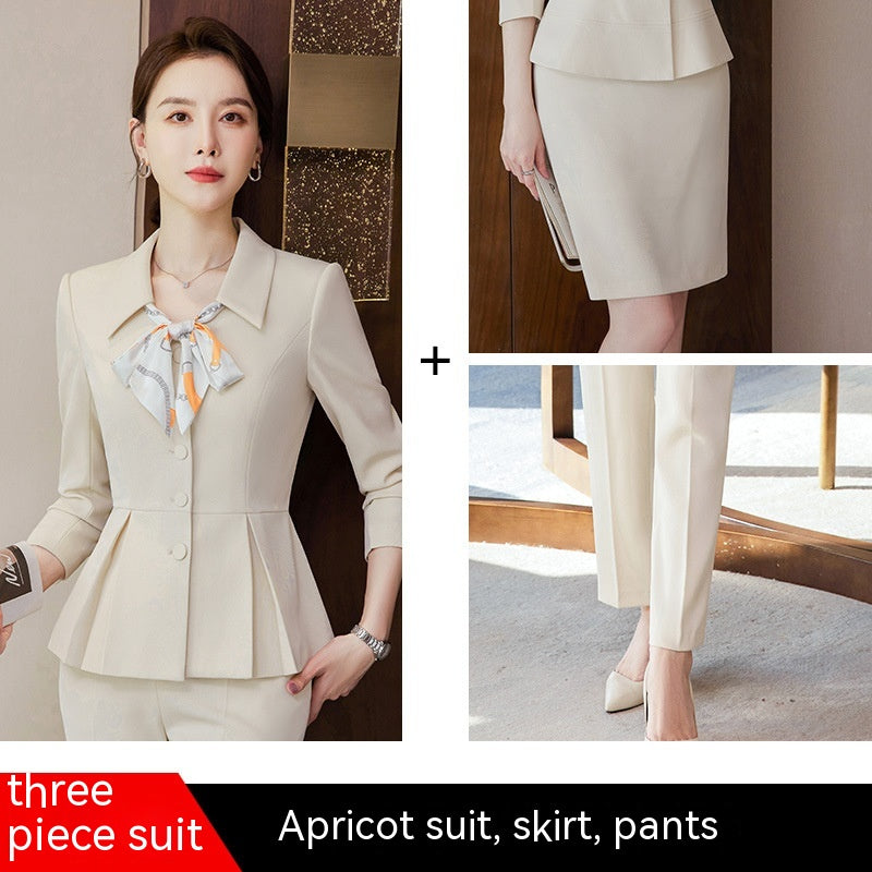 New High-end Business Fashion Slim-fitting Suit Two-piece Set