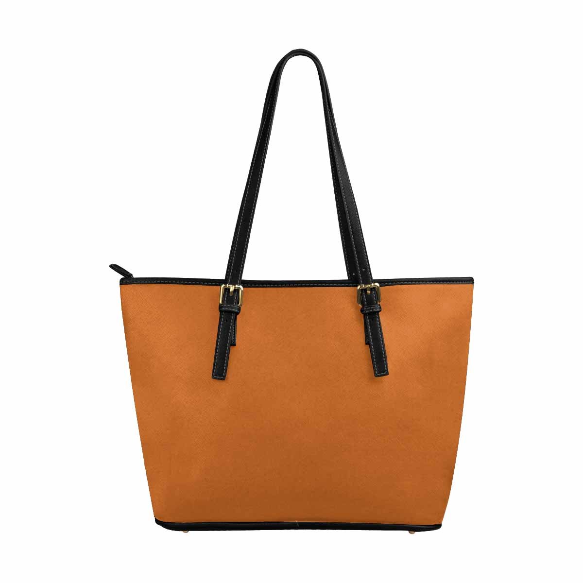 Large Leather Tote Shoulder Bag - Cinnamon Brown