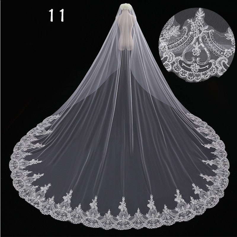 Bride Wedding Master Wedding Veil Long Long Tail