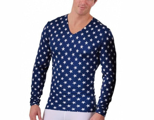 Insta Slim I.S.Pro USA Stars Activewear Long Sleeve V-Neck - 4VLST01