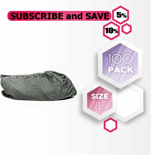 Blue Shoe Covers. Pack of 100 Large Blend of Polyethylene