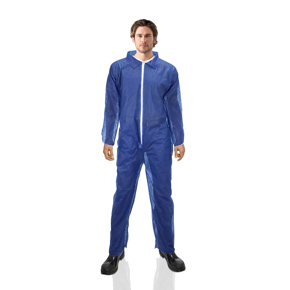 Hazmat Suits, Disposable Coveralls 3X-Large. Navy Blue Paint Suit,