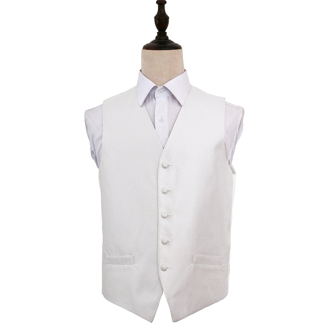 Greek Key Waistcoat - Ivory, 44&