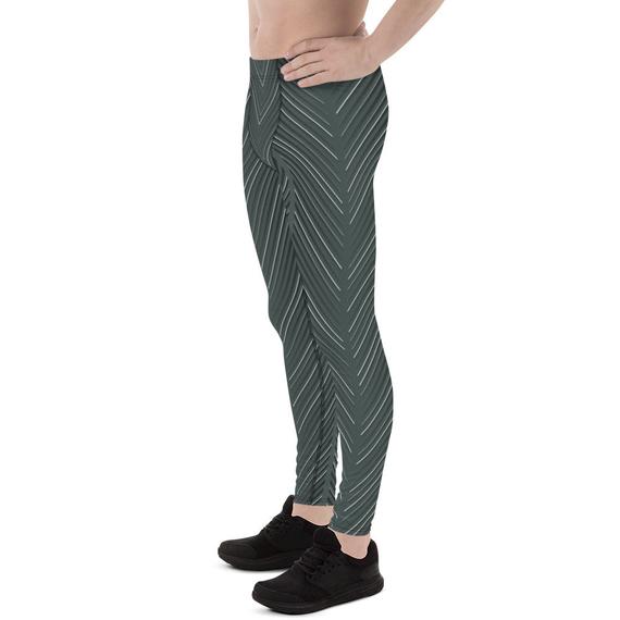 Mens Leggings - Sports Stripes Leggings