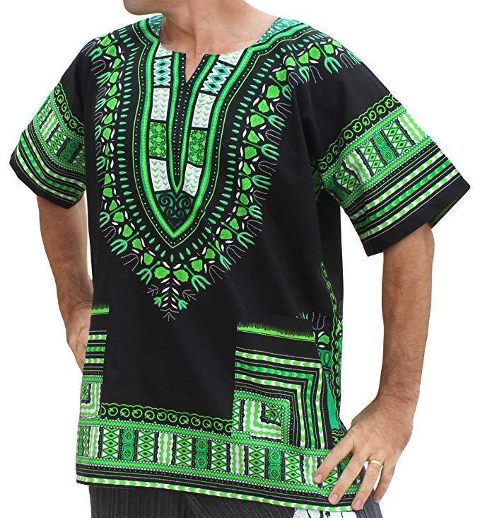 Black African Dashiki Shirt / Festival Shirt