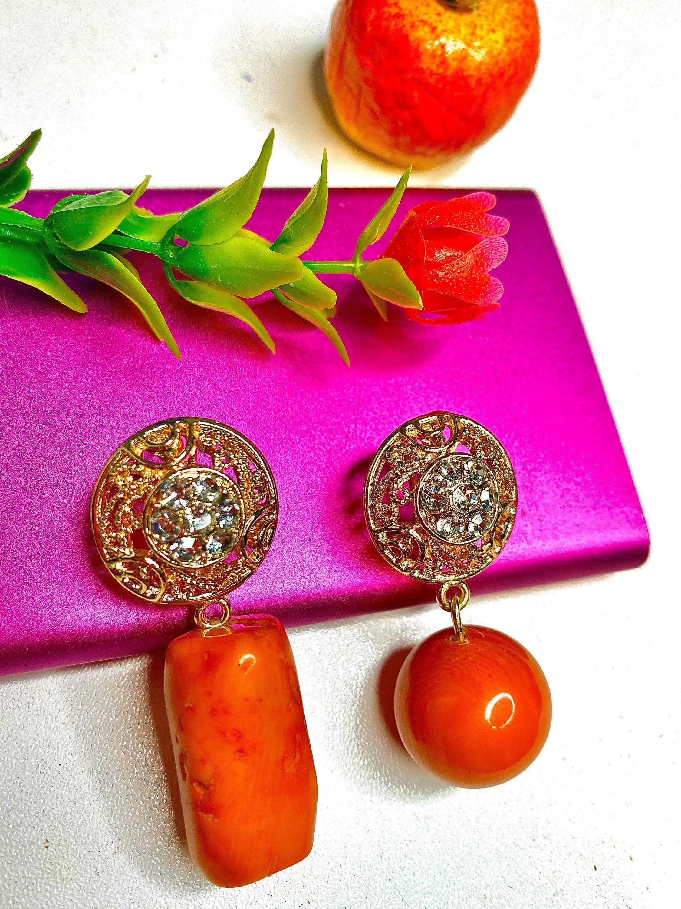 Antique gemstone earrings