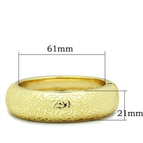 LO2132 - Flitsgouden witte metalen armband zonder steen