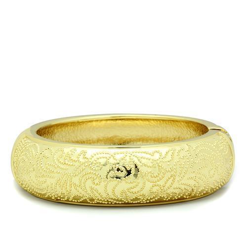 LO2132 - Flash Gold White Metal Bangle with No Stone