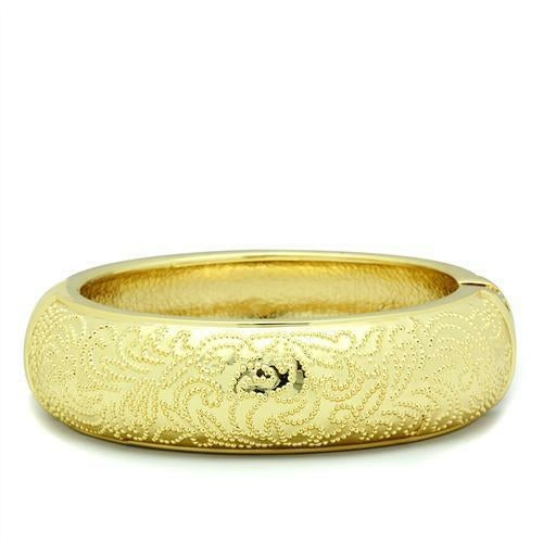 LO2132 - Flash Gold White Metal Bangle with No Stone